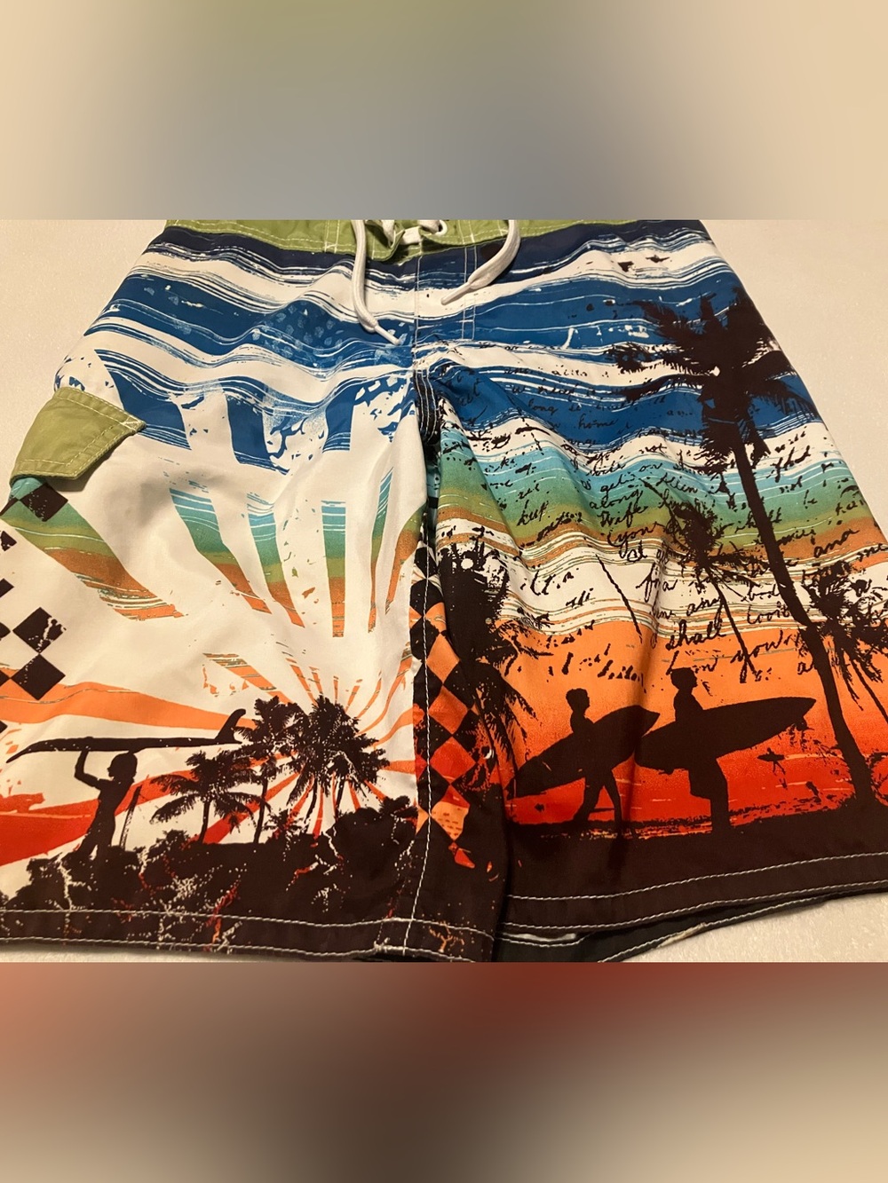 Multicolor Surf-Print Swim Trunks - Picture 2 of 5